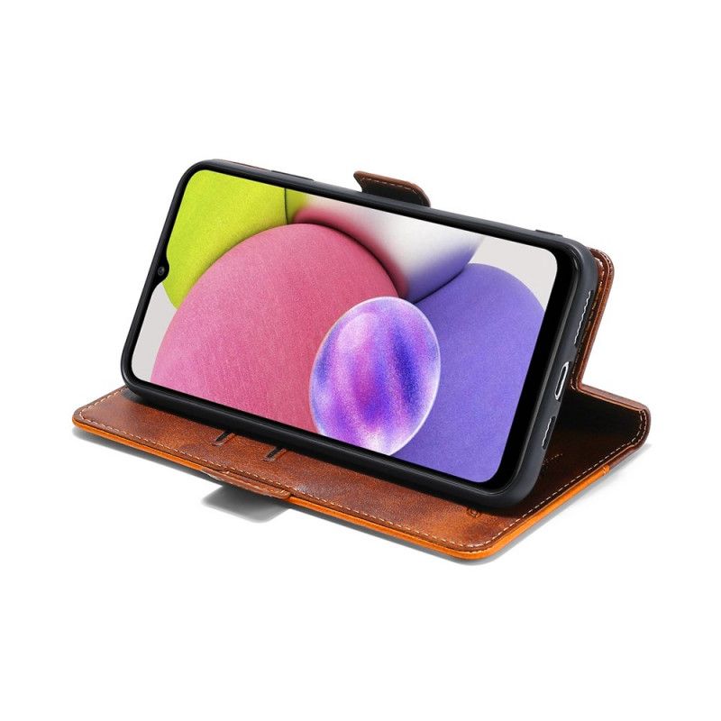Lederhüllen Xiaomi Redmi 10 Handyhülle Zweifarbiger Lederstil