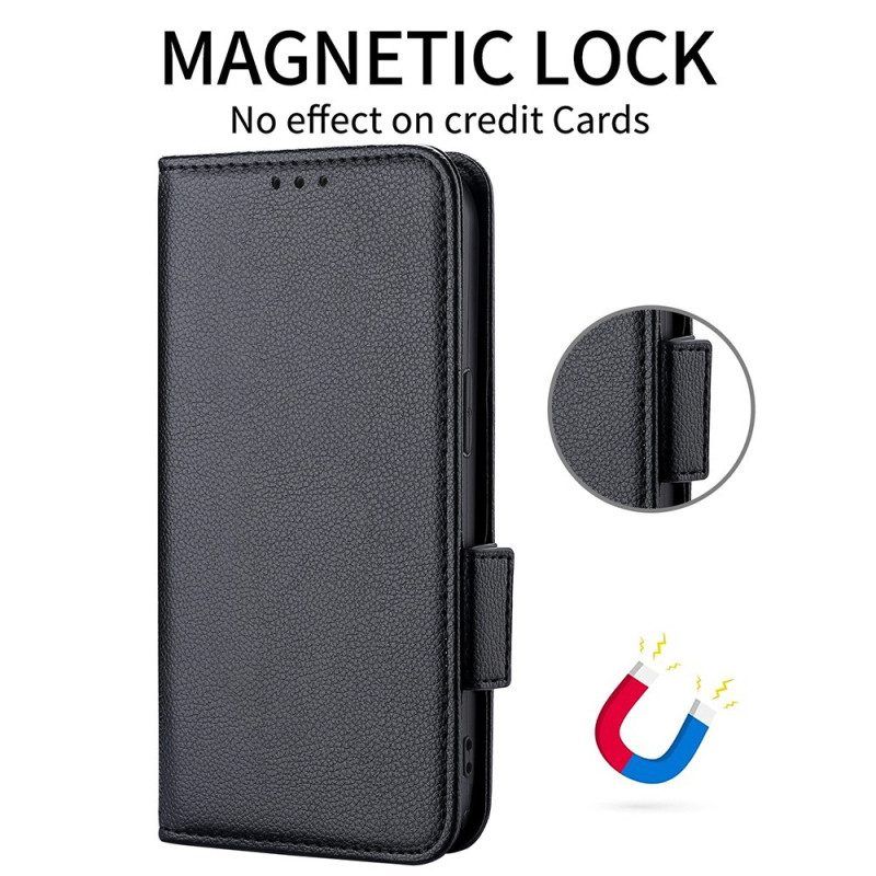 Flip Case Für Honor Magic 4 Pro Litschi-leder-stil