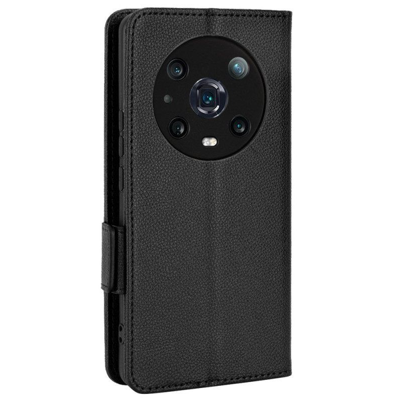 Flip Case Für Honor Magic 4 Pro Litschi-leder-stil