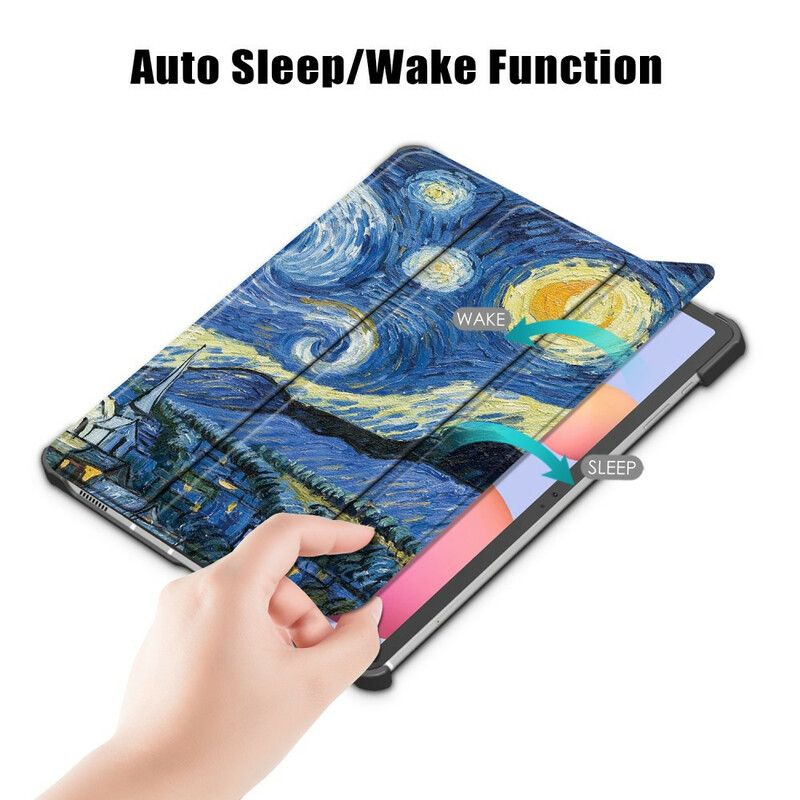 Smart Case Samsung Galaxy Tab S7 Fe Verstärkter Van Gogh