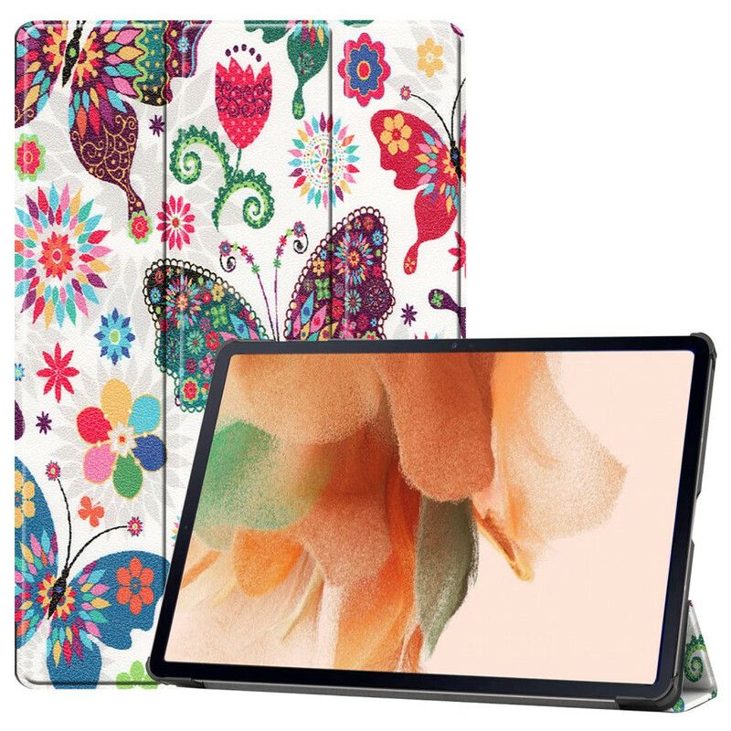 Smart Case Samsung Galaxy Tab S7 Fe Vintage Flower Stifthalter