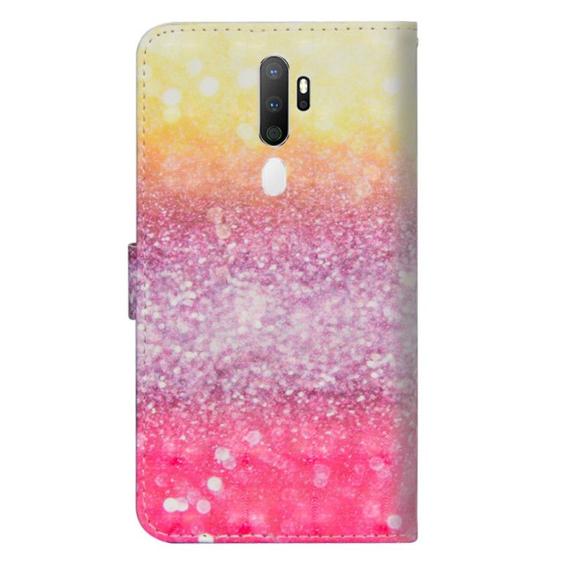 Lederhüllen Oppo A5 2020 Gradient Magenta Glitter