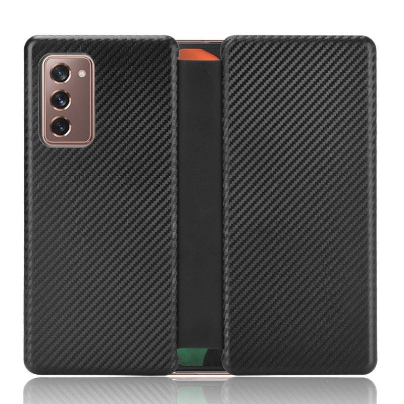 Case Für Samsung Galaxy Z Fold 2 Schwarz Kohlefaser