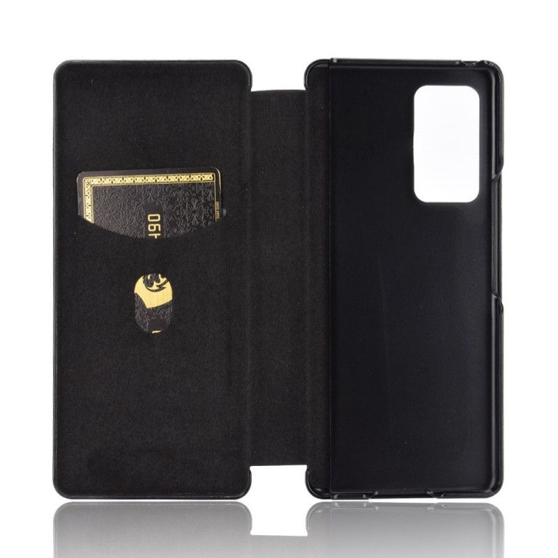 Case Für Samsung Galaxy Z Fold 2 Schwarz Kohlefaser