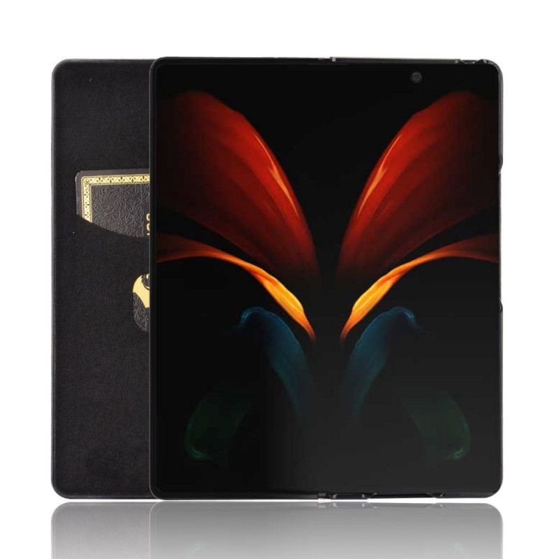 Case Für Samsung Galaxy Z Fold 2 Schwarz Kohlefaser