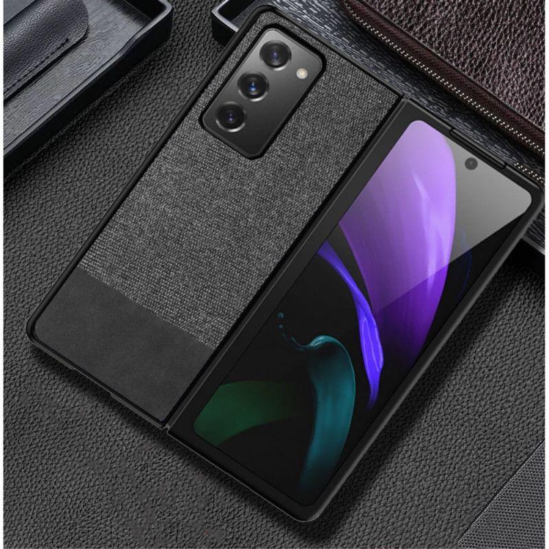 Hülle Samsung Galaxy Z Fold 2 Schwarz Kunstleder Und Stoffimitat