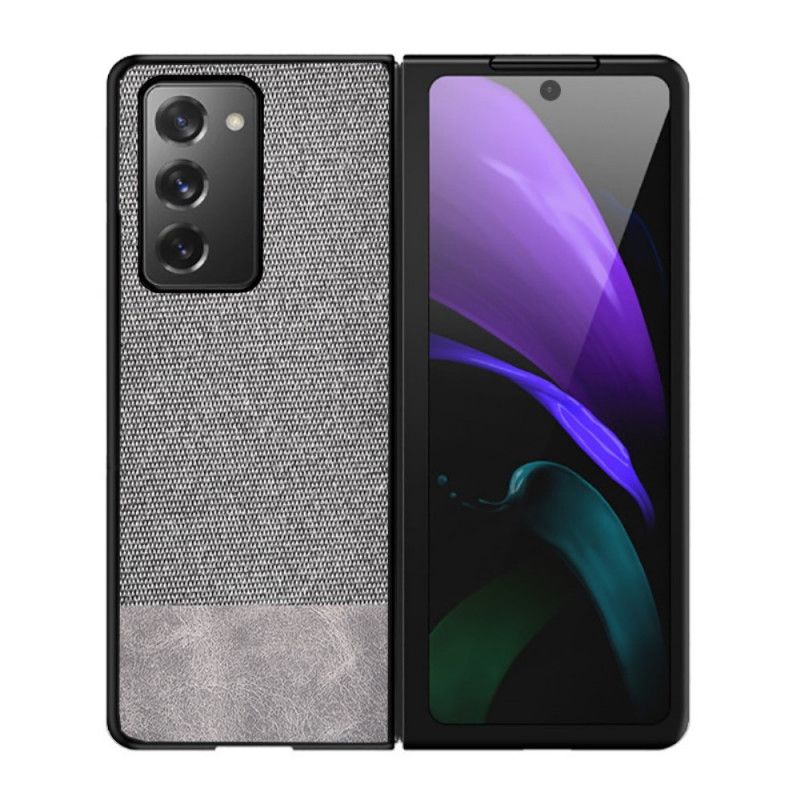 Hülle Samsung Galaxy Z Fold 2 Schwarz Kunstleder Und Stoffimitat