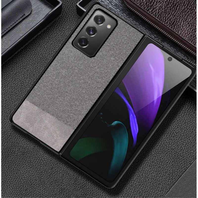 Hülle Samsung Galaxy Z Fold 2 Schwarz Kunstleder Und Stoffimitat