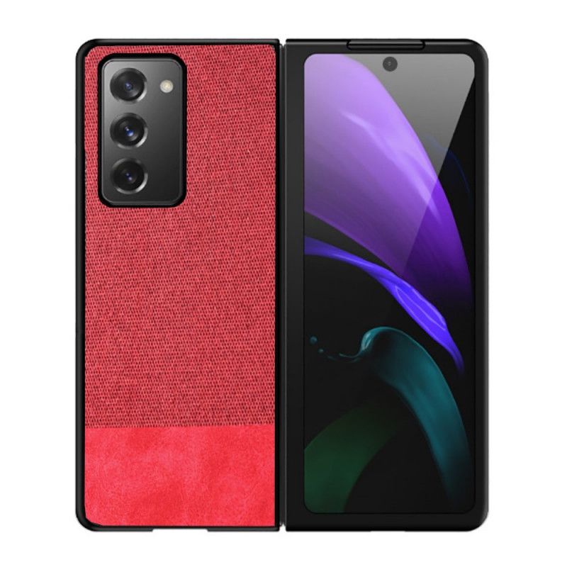 Hülle Samsung Galaxy Z Fold 2 Schwarz Kunstleder Und Stoffimitat