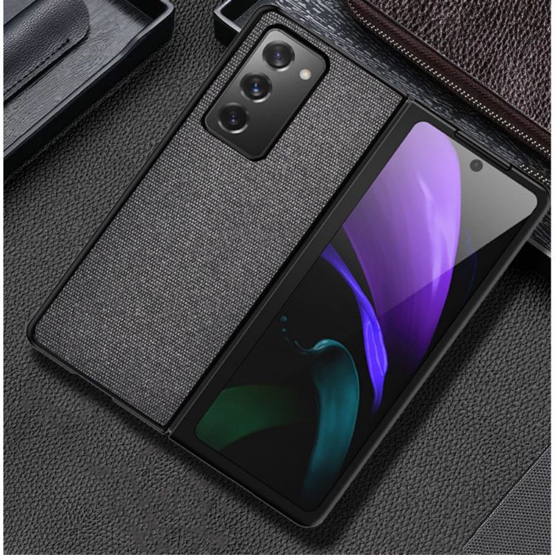 Hülle Samsung Galaxy Z Fold 2 Schwarz Stoffhybrid