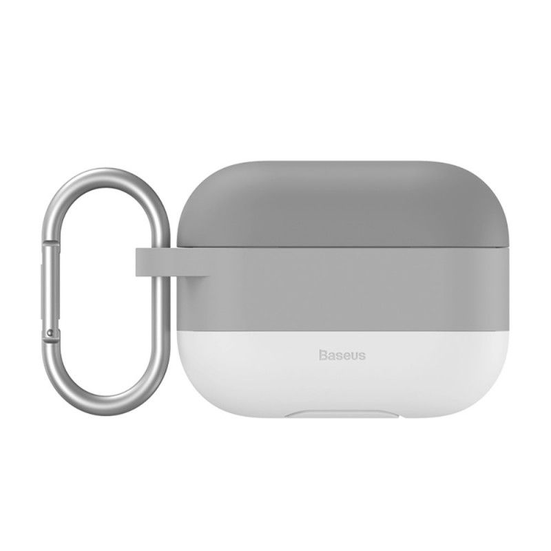 Hülle AirPods Pro Grau Wolkenstil Mit Baseus-Karabiner