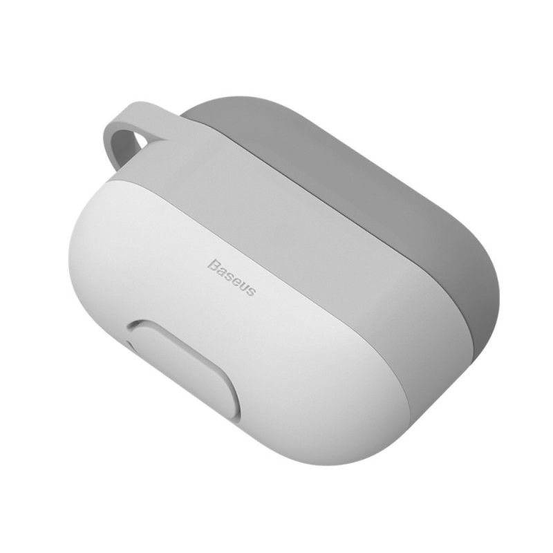 Hülle AirPods Pro Grau Wolkenstil Mit Baseus-Karabiner