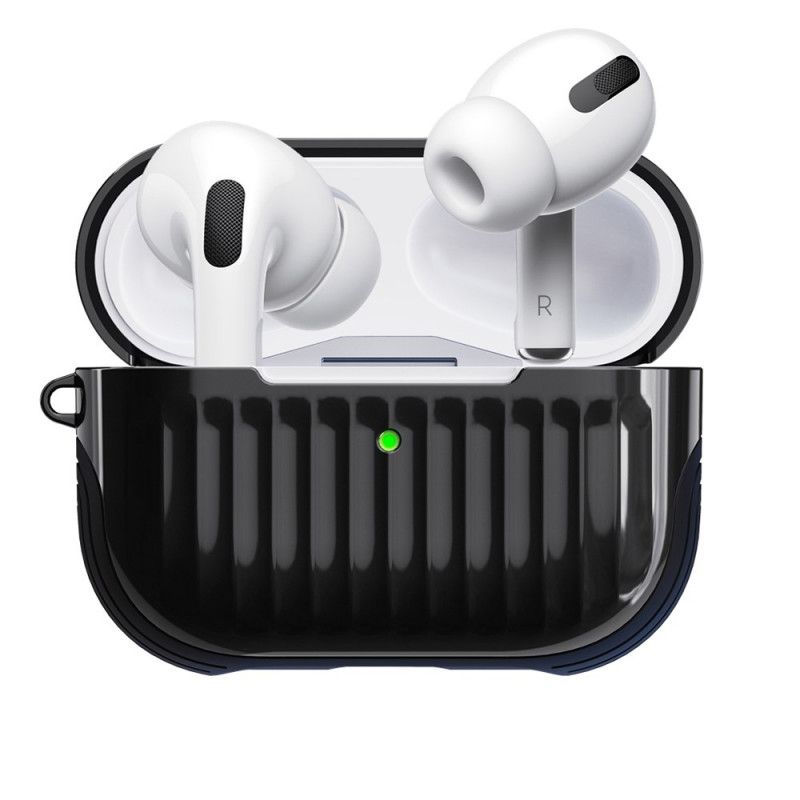 Hülle Für AirPods Pro Schwarz Glänzendes Hybrid-Design