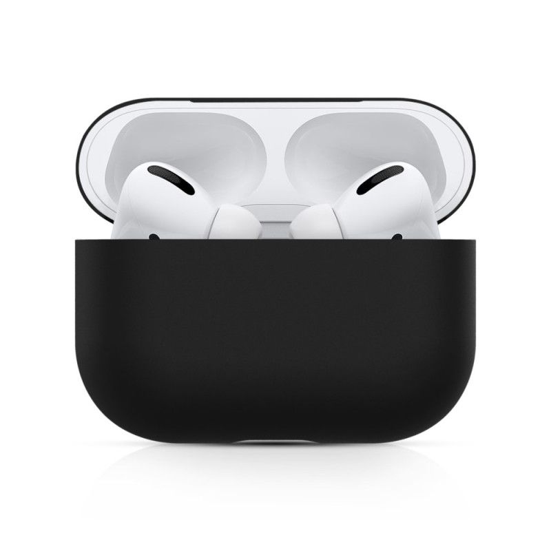 Hülle Für AirPods Pro Schwarz Klassisches Flexibles Silikon