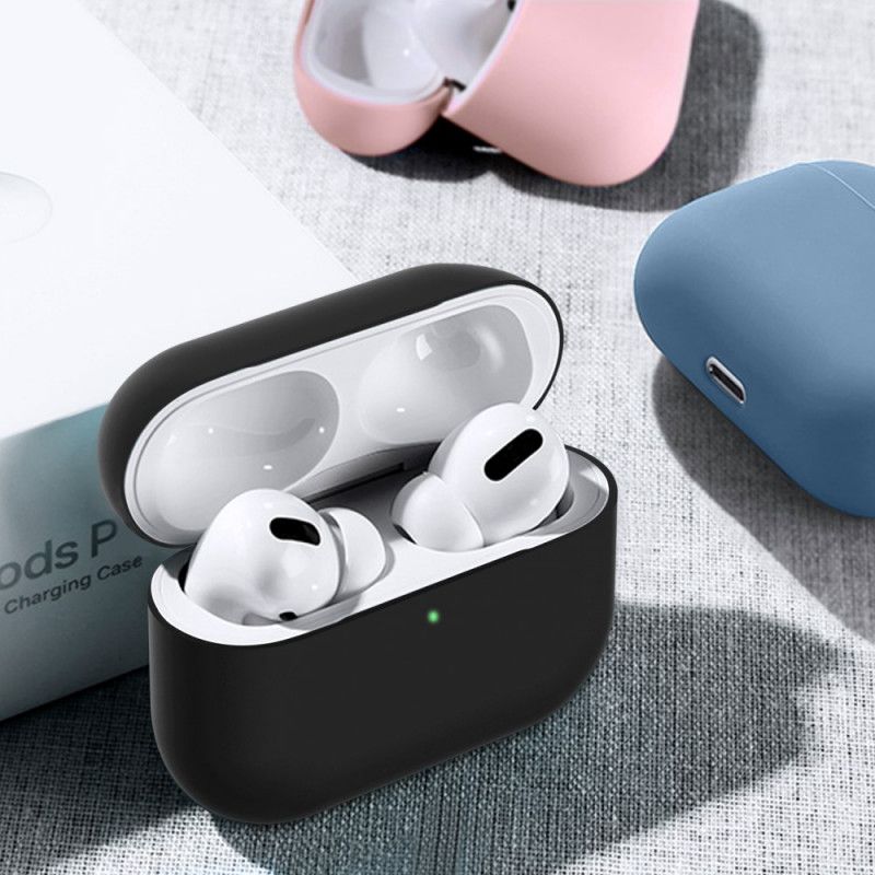 Hülle Für AirPods Pro Schwarz Klassisches Flexibles Silikon