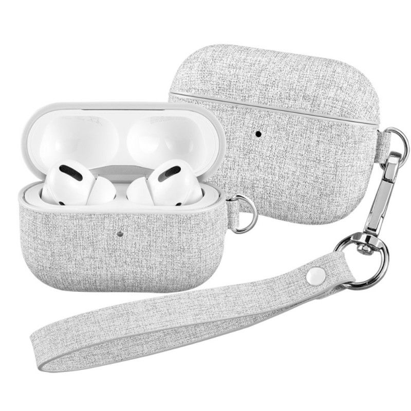 Hülle Für AirPods Pro Weiß Leder Mit Momax-Armband