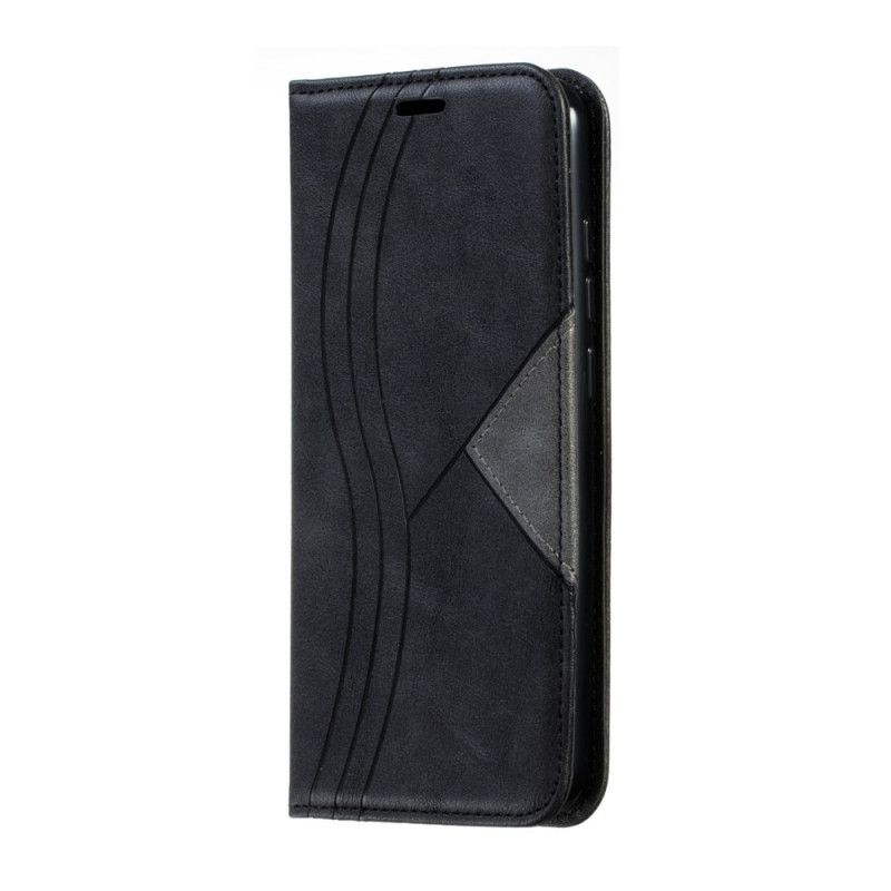 Flip Case Xiaomi Redmi 8 Grau Wellenlederstil