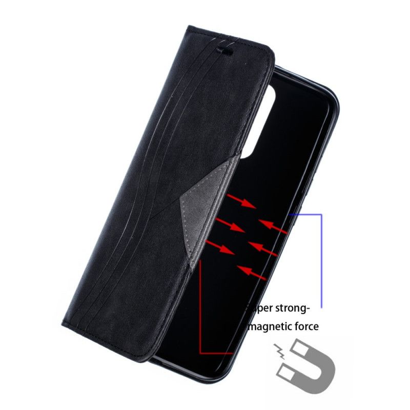 Flip Case Xiaomi Redmi 8 Grau Wellenlederstil