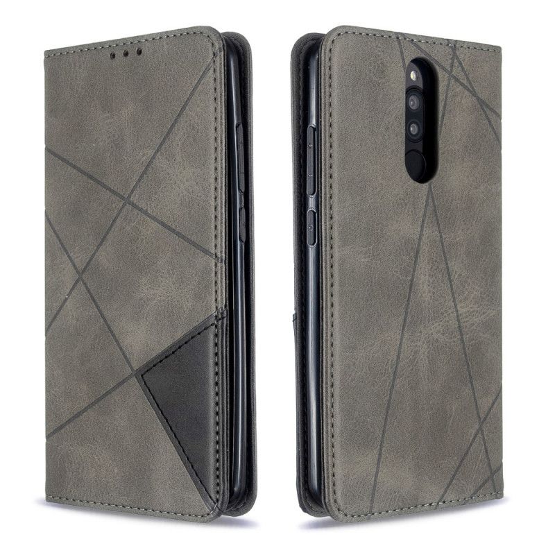 Flip Case Xiaomi Redmi 8 Schwarz Künstlerstil