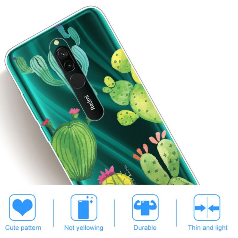 Hülle Für Xiaomi Redmi 8 Aquarellkaktus