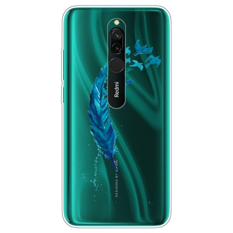 Hülle Für Xiaomi Redmi 8 Schöne Blaue Feder