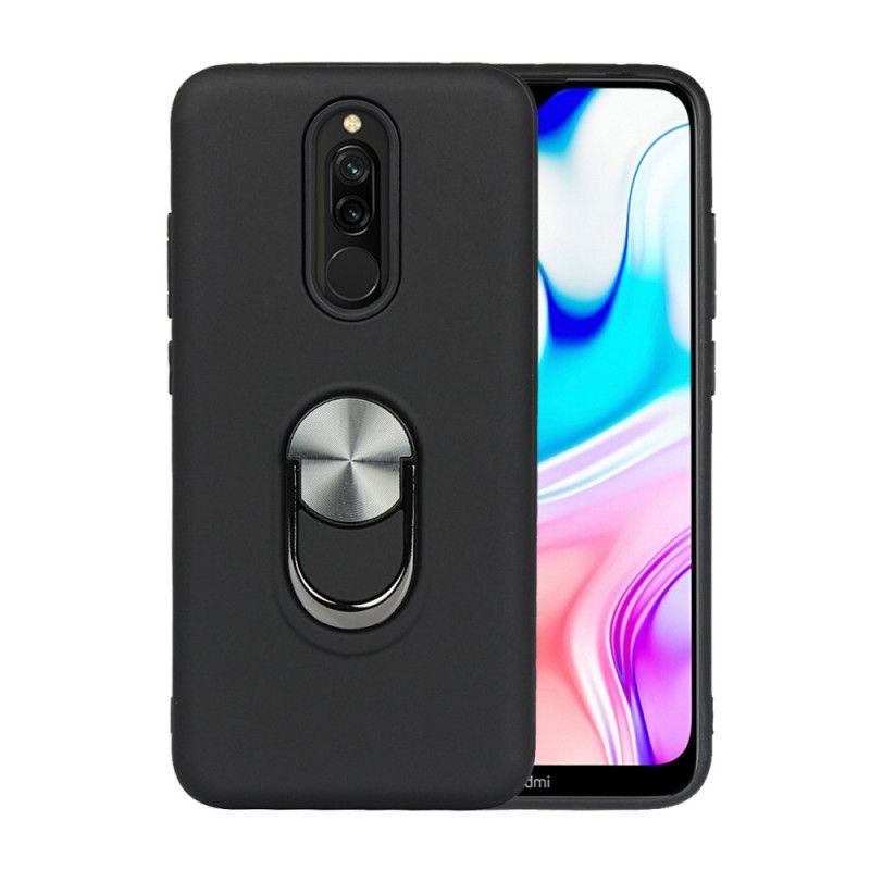 Hülle Für Xiaomi Redmi 8 Schwarz Abnehmbar Mit Stützring