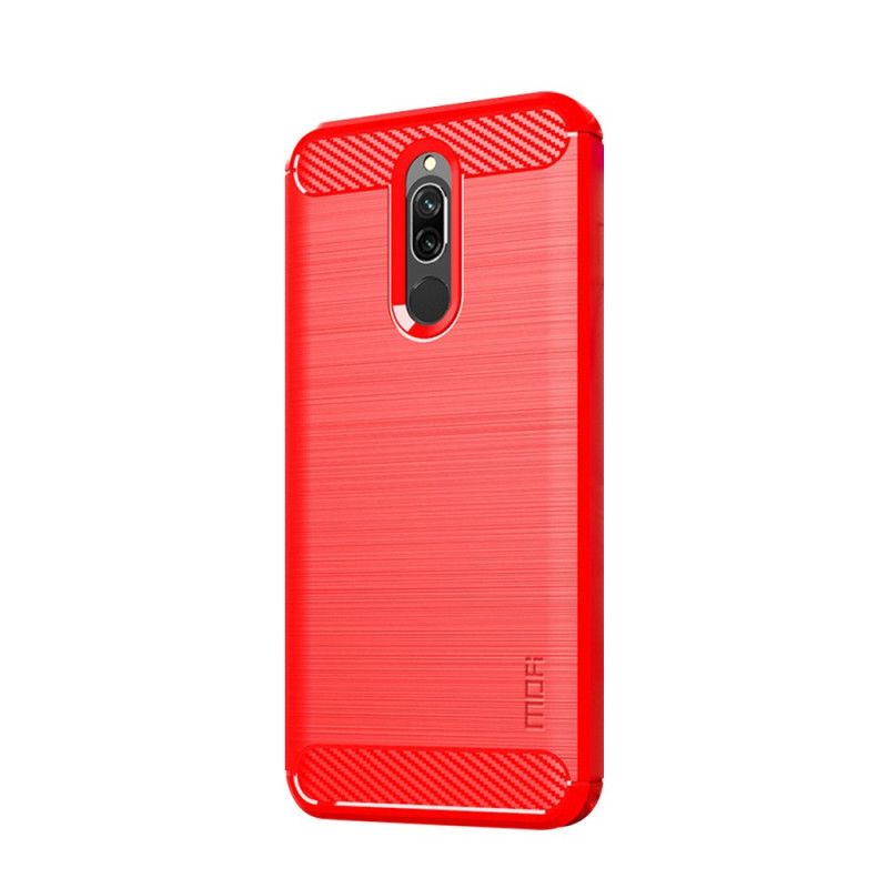 Hülle Für Xiaomi Redmi 8 Schwarz Gebürstete Mofi-Kohlefaser