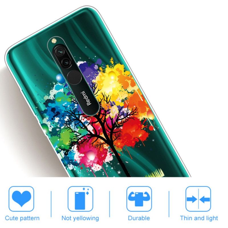 Hülle Für Xiaomi Redmi 8 Transparenter Aquarellbaum