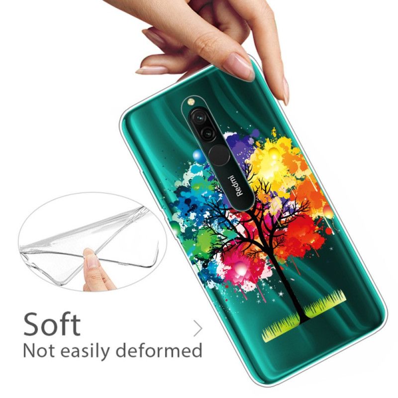 Hülle Für Xiaomi Redmi 8 Transparenter Aquarellbaum