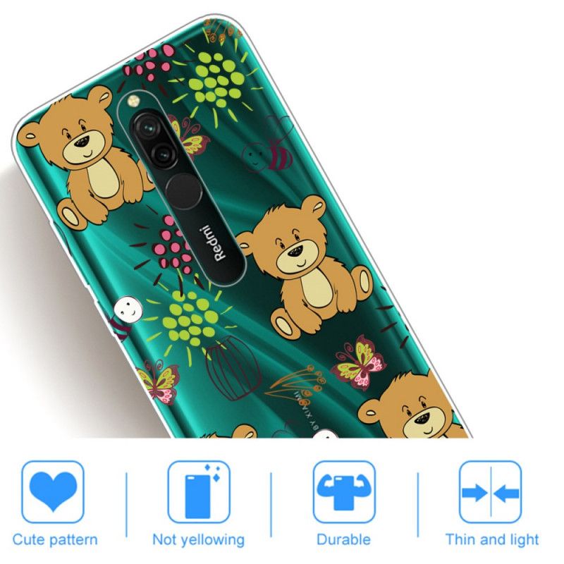 Hülle Xiaomi Redmi 8 Handyhülle Top Teddybären