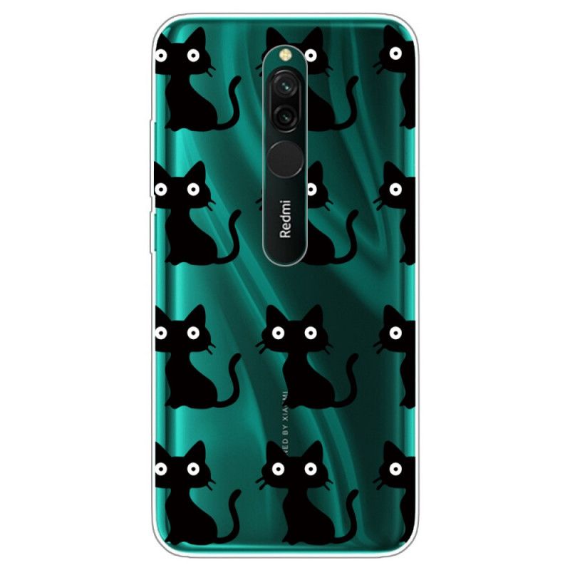 Hülle Xiaomi Redmi 8 Mehrere Schwarze Katzen