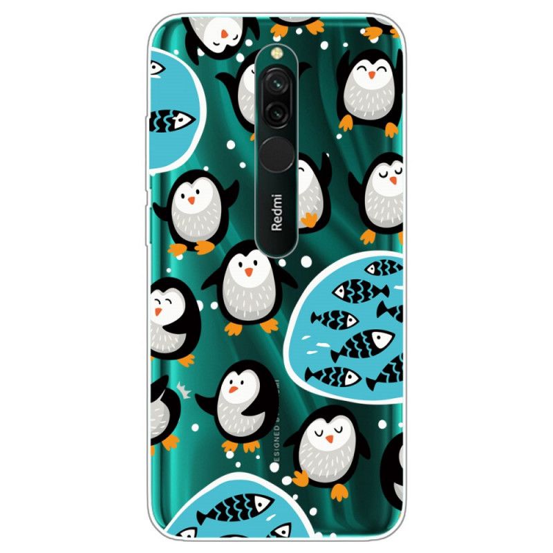 Hülle Xiaomi Redmi 8 Pinguine Und Fische