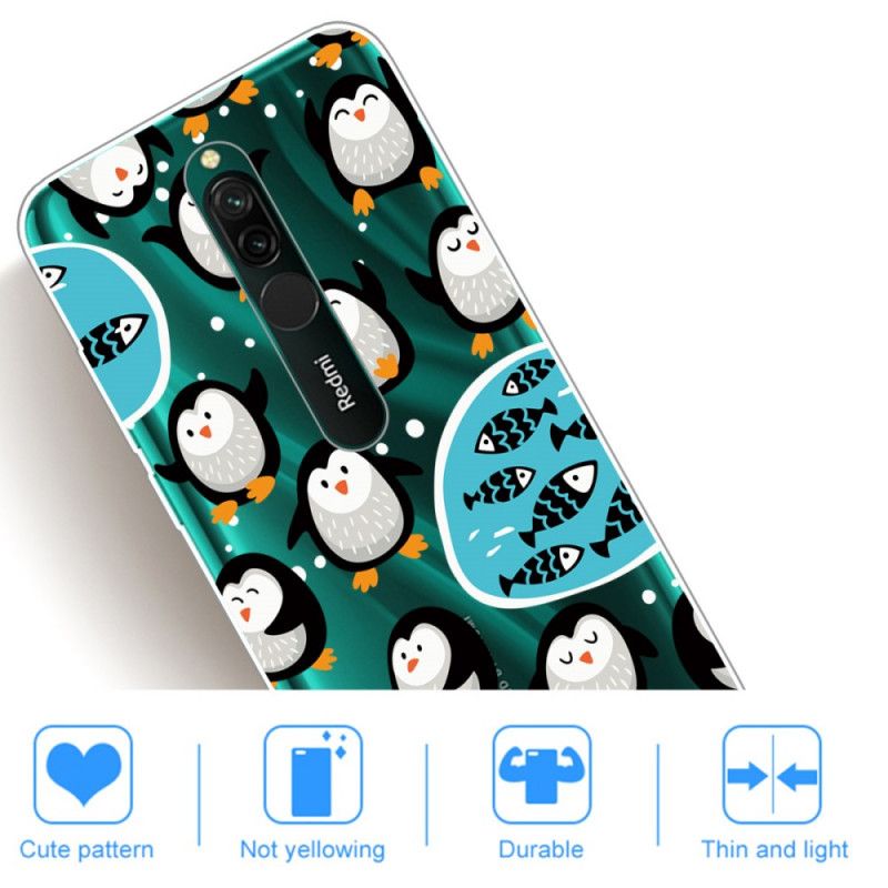 Hülle Xiaomi Redmi 8 Pinguine Und Fische