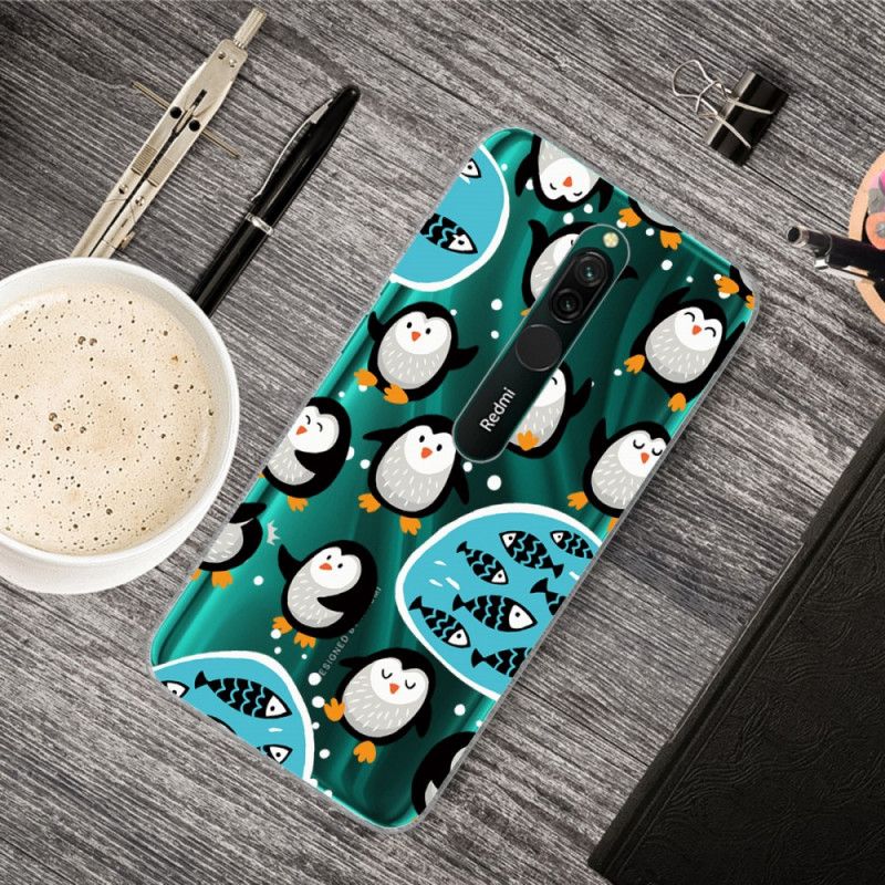 Hülle Xiaomi Redmi 8 Pinguine Und Fische