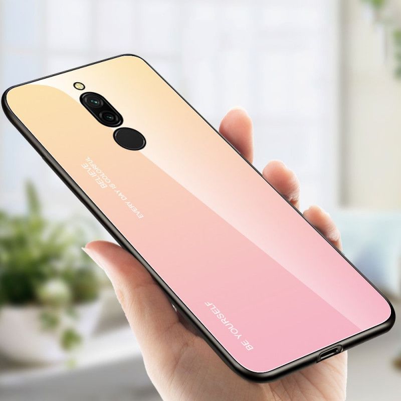 Hülle Xiaomi Redmi 8 Rot Handyhülle Sei Du Selbst Gehärtetes Glas