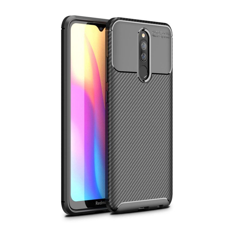 Hülle Xiaomi Redmi 8 Schwarz Flexible Kohlefaser