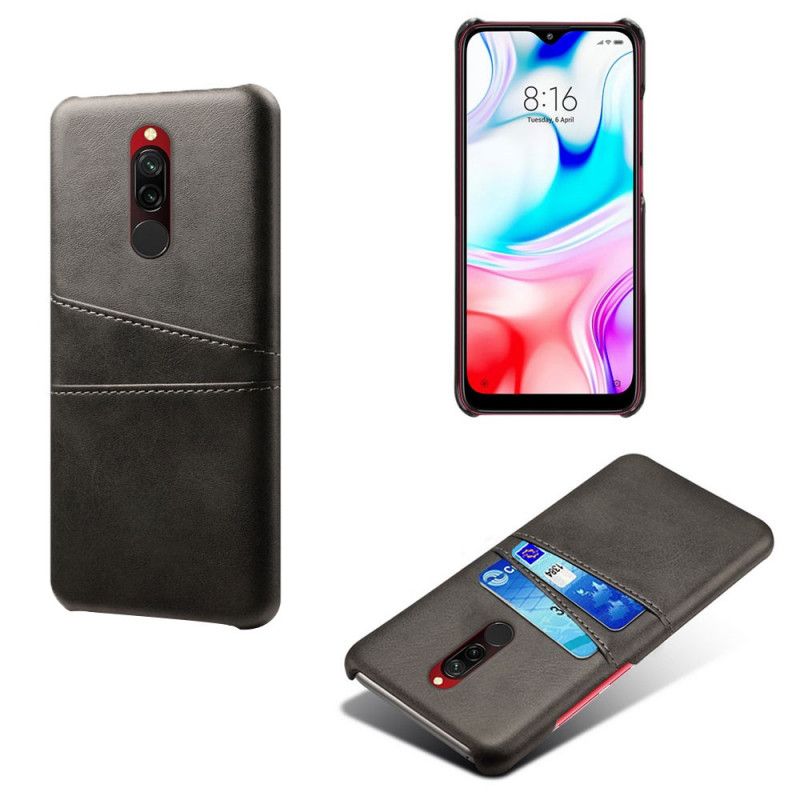 Hülle Xiaomi Redmi 8 Schwarz Karteninhaber