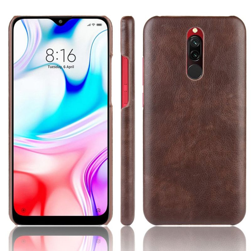 Hülle Xiaomi Redmi 8 Schwarz Performance-Ledereffekt