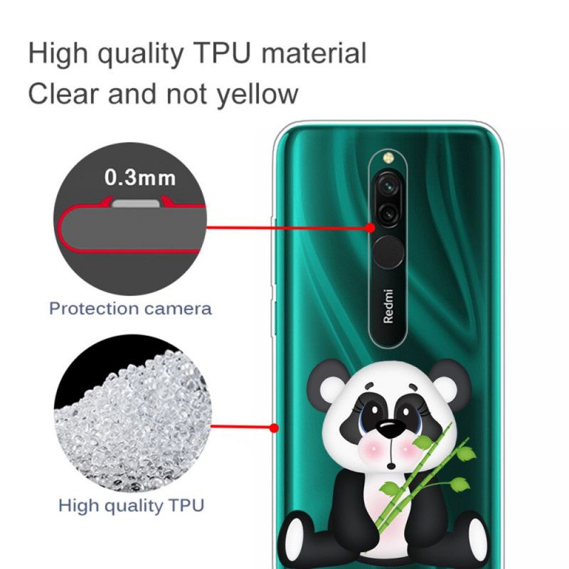 Hülle Xiaomi Redmi 8 Transparenter Trauriger Panda