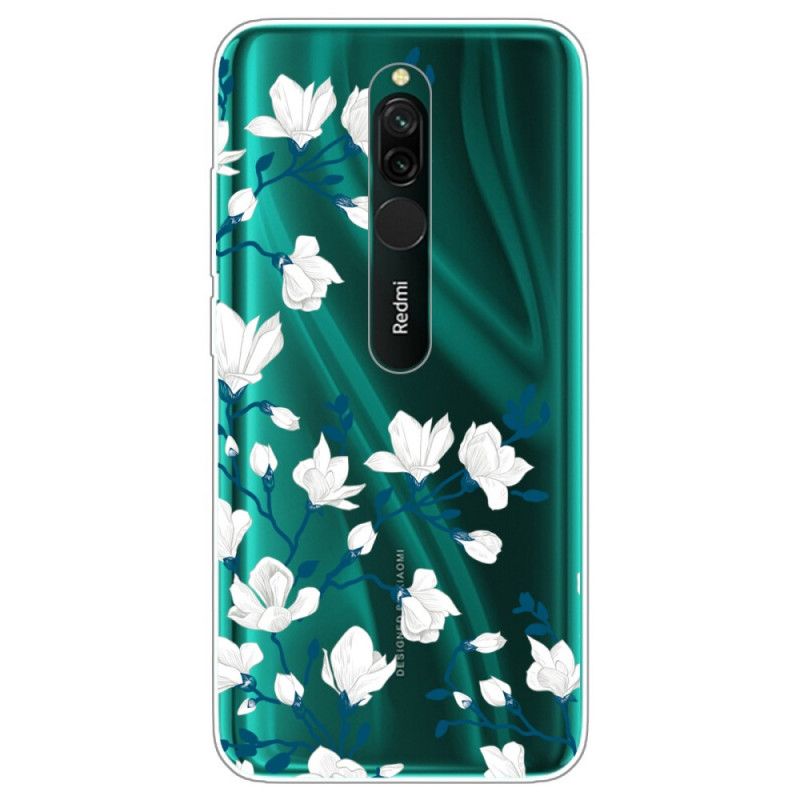 Hülle Xiaomi Redmi 8 Weiße Blüten