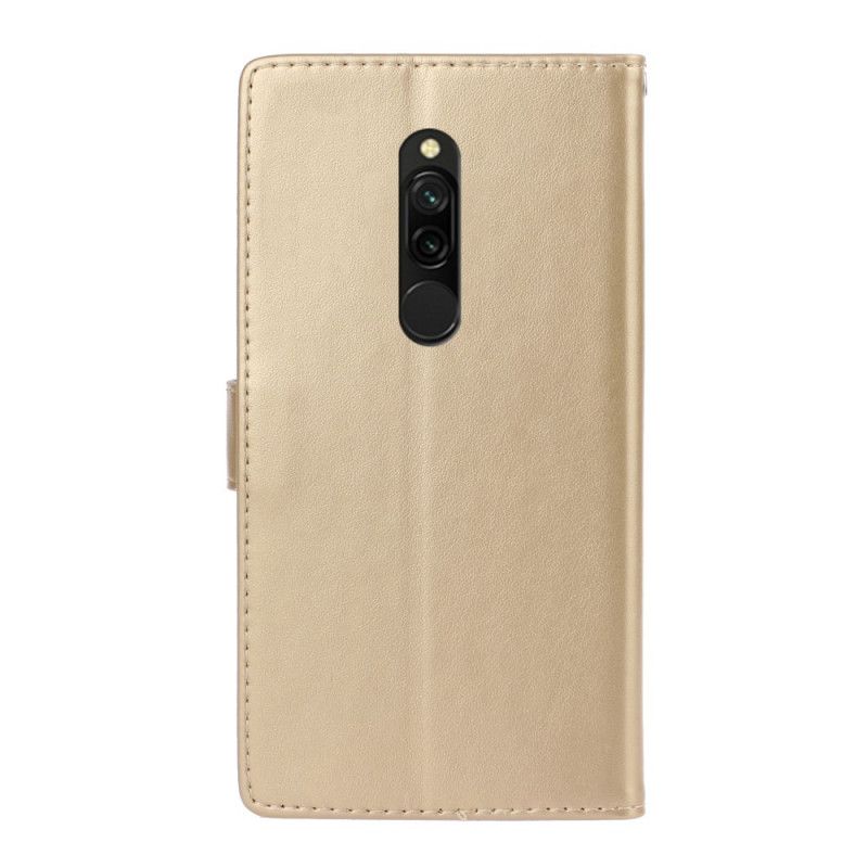 Lederhüllen Für Xiaomi Redmi 8 Golden Sommerblumen