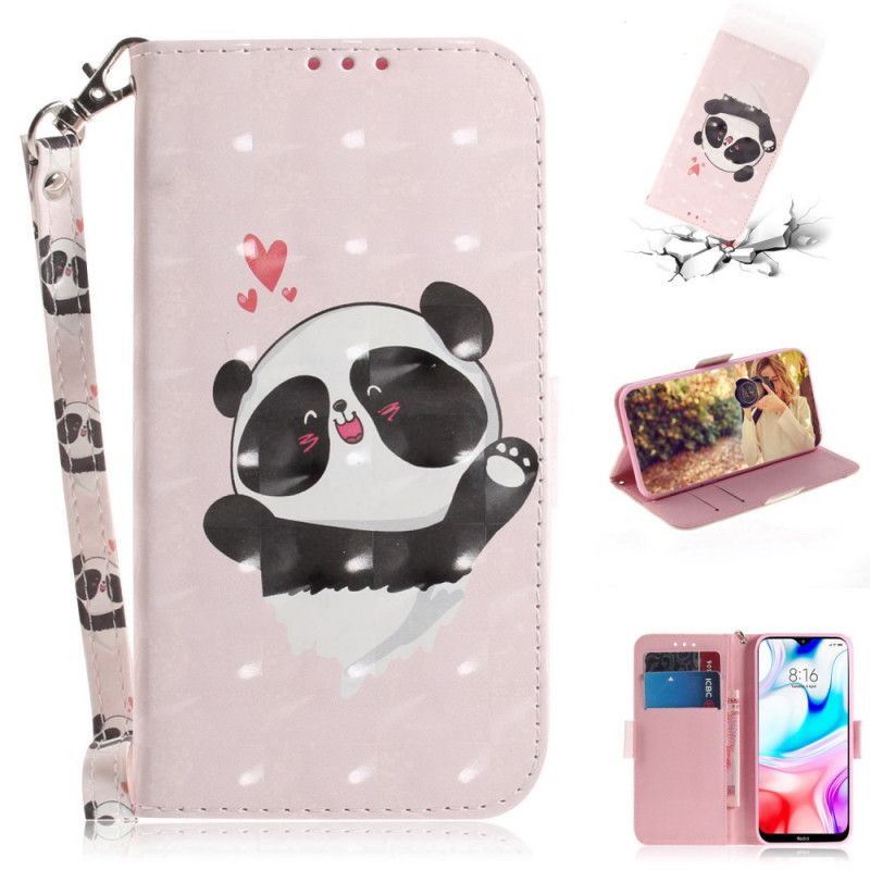 Lederhüllen Für Xiaomi Redmi 8 Panda Liebe Mit Tanga