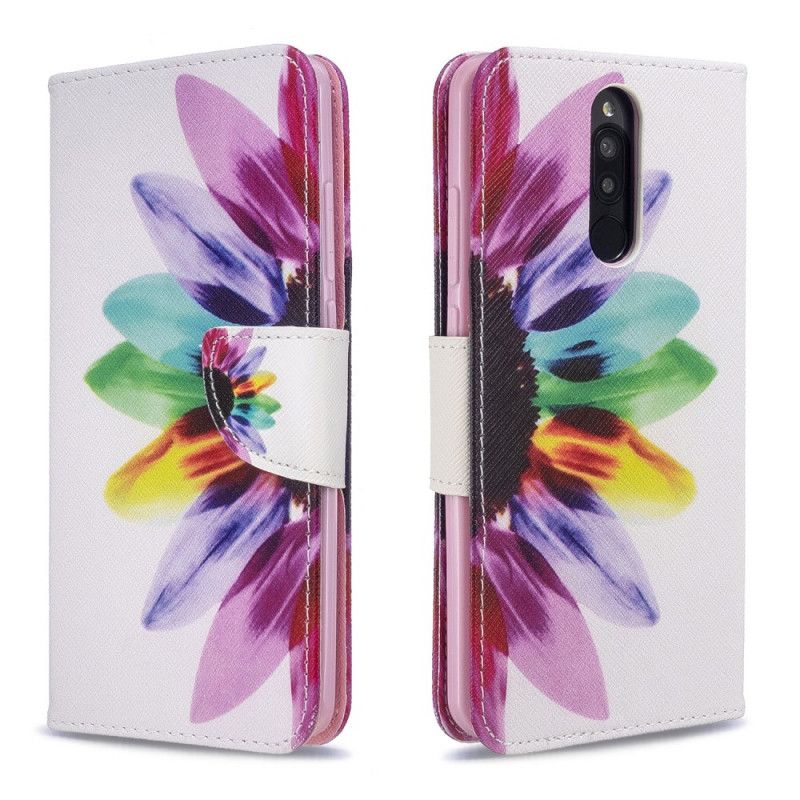 Lederhüllen Xiaomi Redmi 8 Aquarellblume