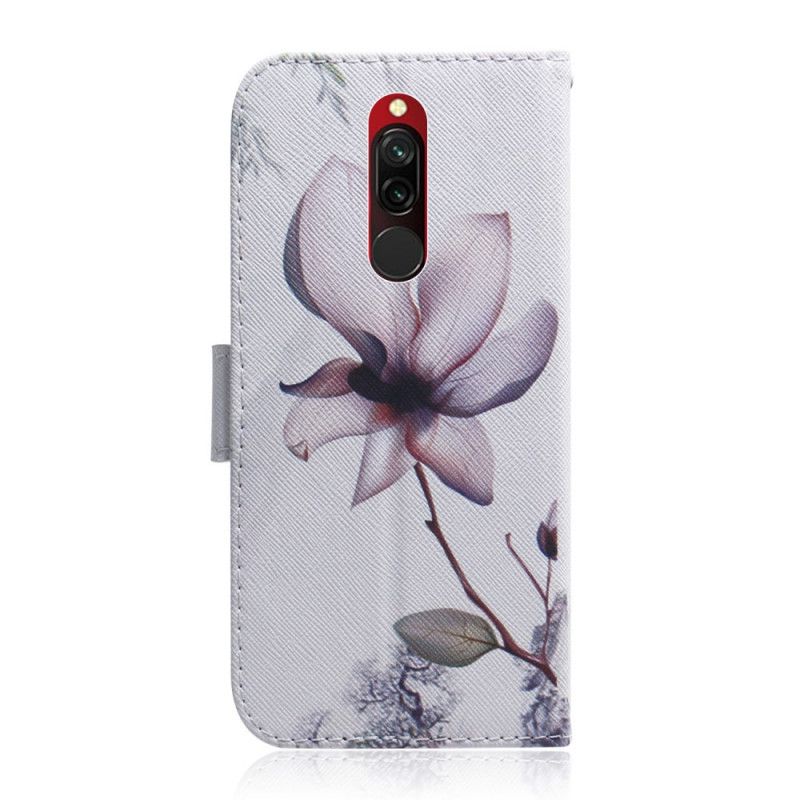 Lederhüllen Xiaomi Redmi 8 Handyhülle Alte Rosenblüte