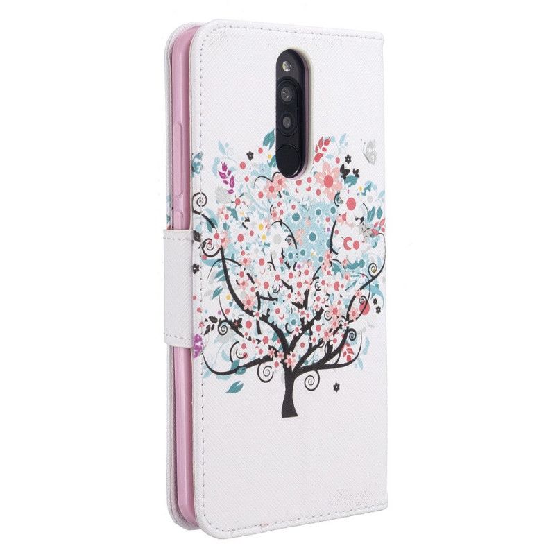 Lederhüllen Xiaomi Redmi 8 Handyhülle Blühender Baum