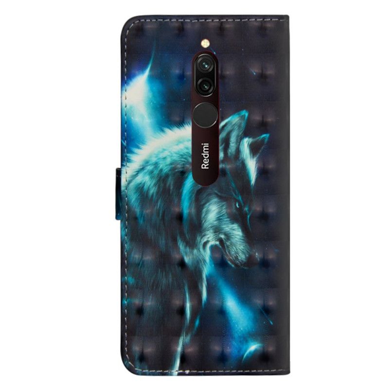 Lederhüllen Xiaomi Redmi 8 Handyhülle Majestätischer Wolf