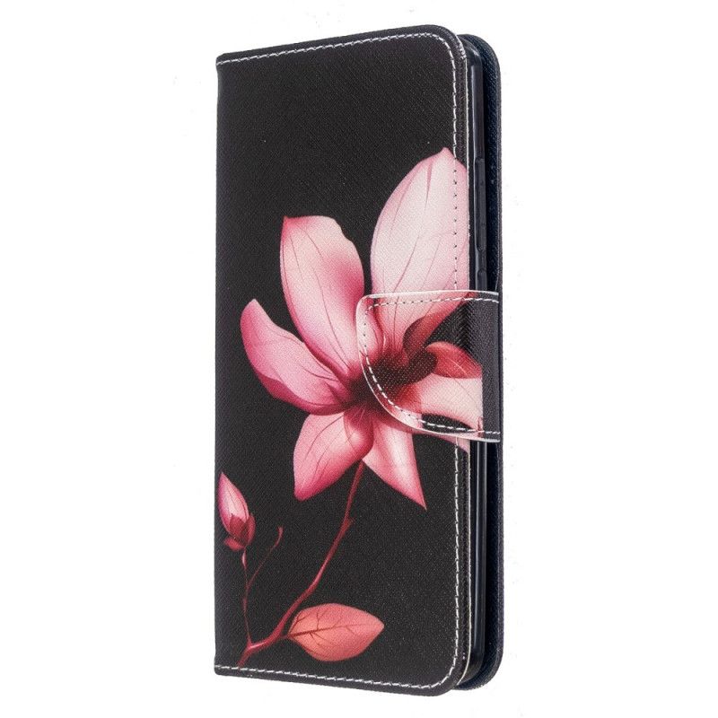 Lederhüllen Xiaomi Redmi 8 Handyhülle Rosa Blume