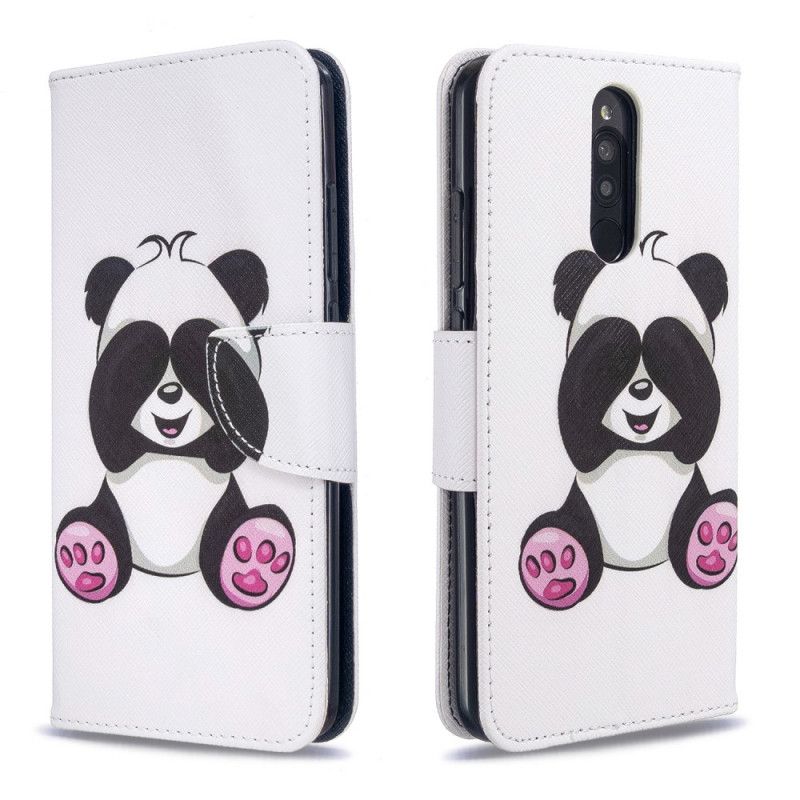 Lederhüllen Xiaomi Redmi 8 Lustiger Panda