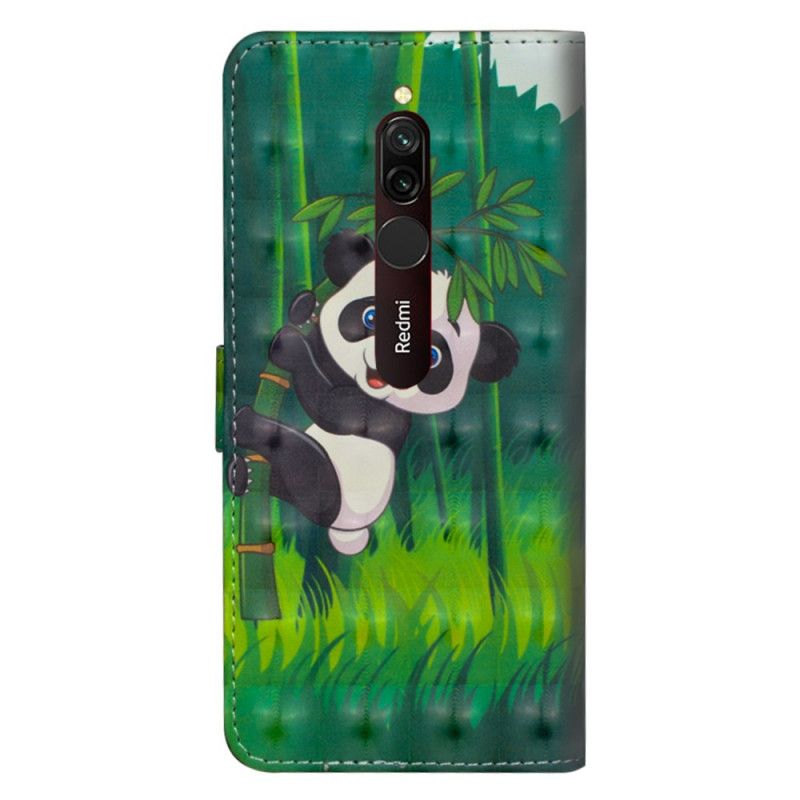 Lederhüllen Xiaomi Redmi 8 Panda Und Bambus