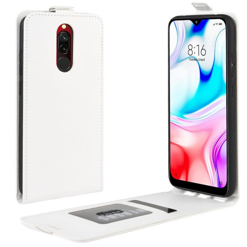 Lederhüllen Xiaomi Redmi 8 Schwarz Faltbarer Ledereffekt